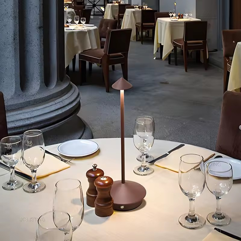 Hotel Umbrella Lampshade – Wireless Waterproof LED Lamp with Touch Control